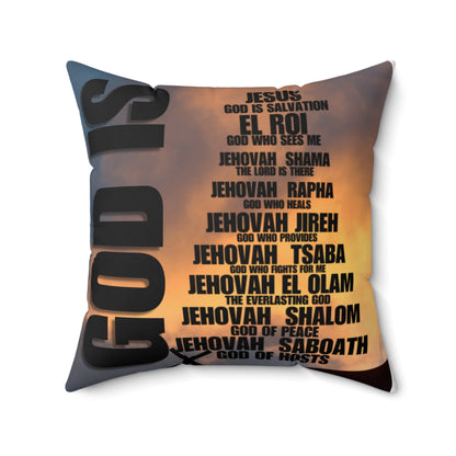 God Is Spun Polyester Square Pillow