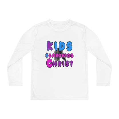 Kids Searching Christ Youth Long Sleeve Competitor Tee