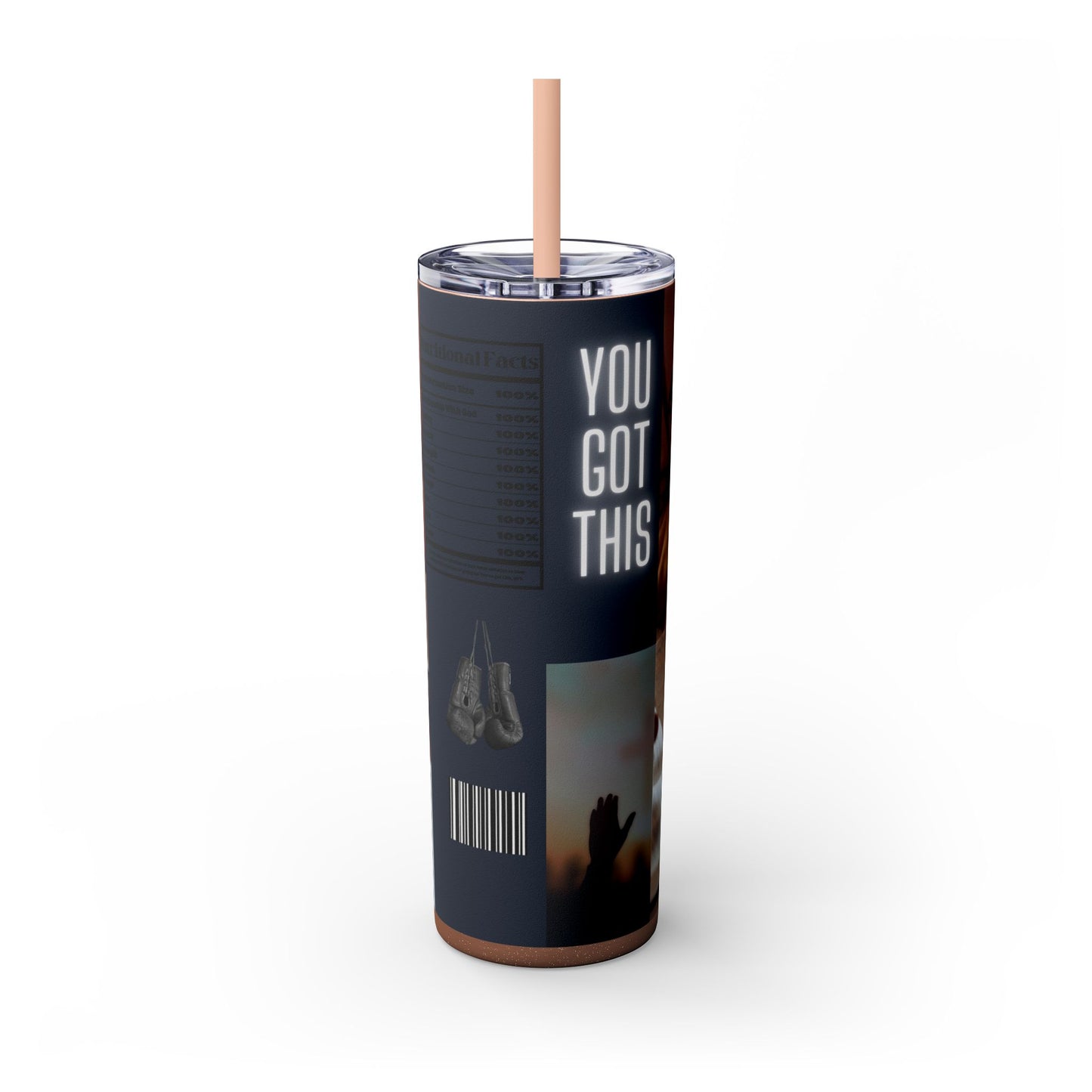 Skinny Tumbler with Straw, 20oz