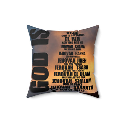 God Is Spun Polyester Square Pillow