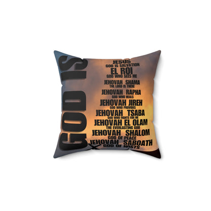 God Is Spun Polyester Square Pillow