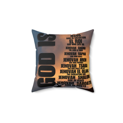 God Is Spun Polyester Square Pillow