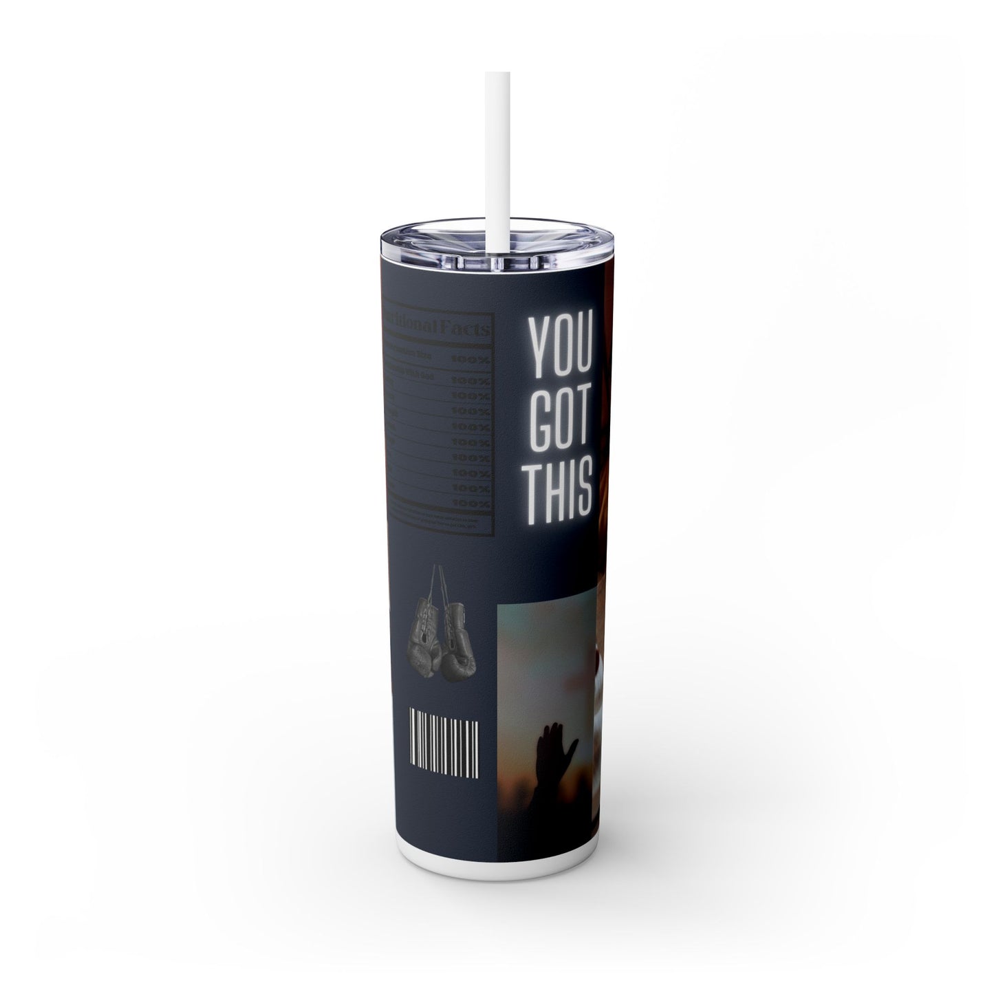 Skinny Tumbler with Straw, 20oz
