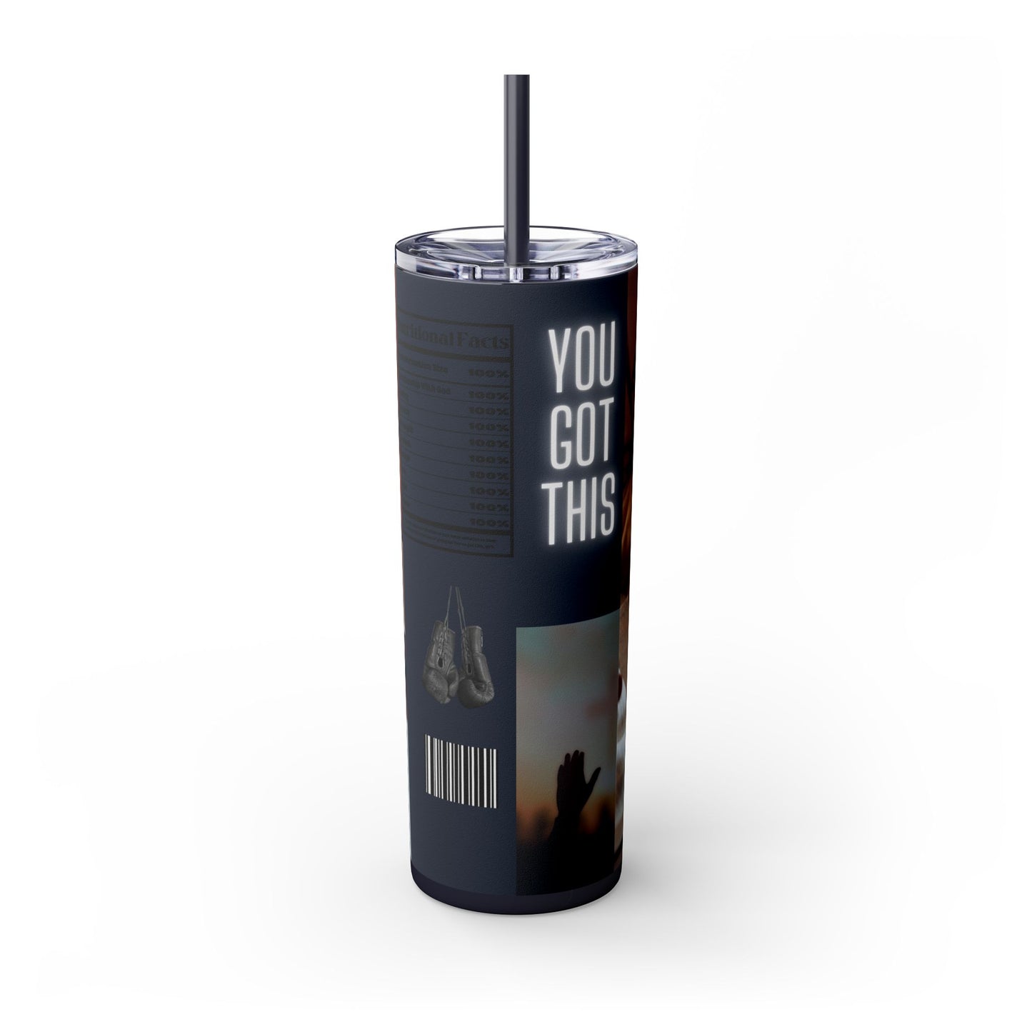 Skinny Tumbler with Straw, 20oz