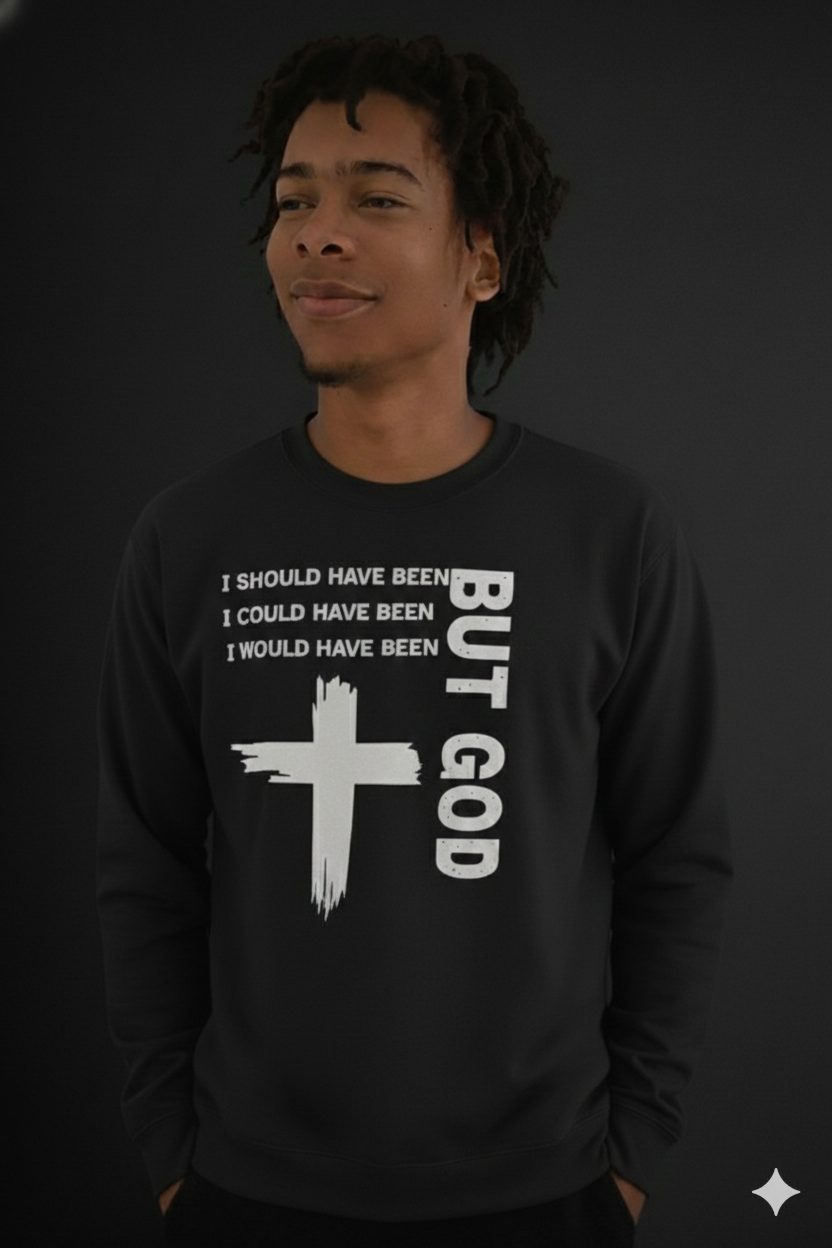 But God Sweatshirt/Rugged Cross