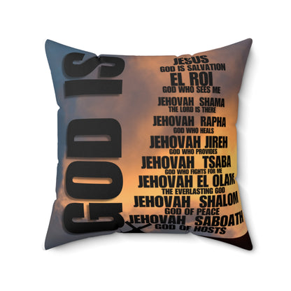God Is Spun Polyester Square Pillow