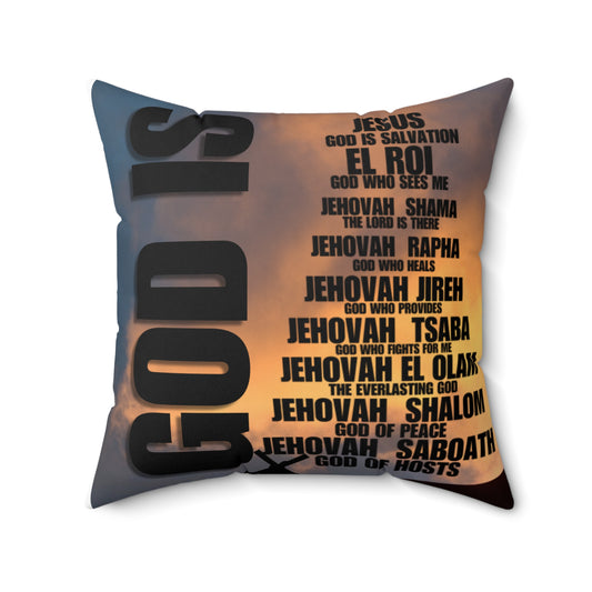 God Is Spun Polyester Square Pillow