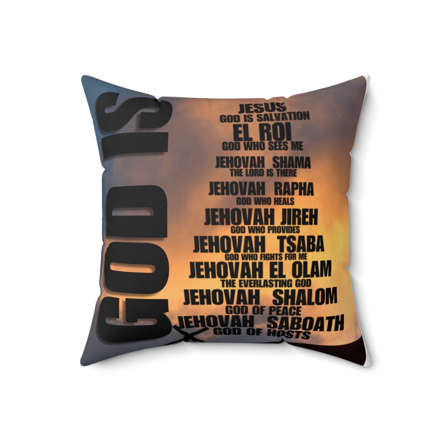 God Is Spun Polyester Square Pillow