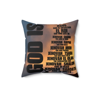 God Is Spun Polyester Square Pillow