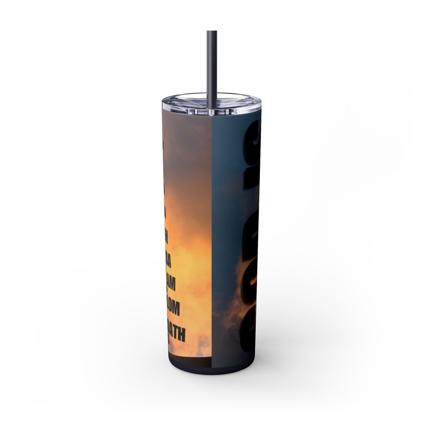 God Is Skinny Tumbler with Straw, 20oz