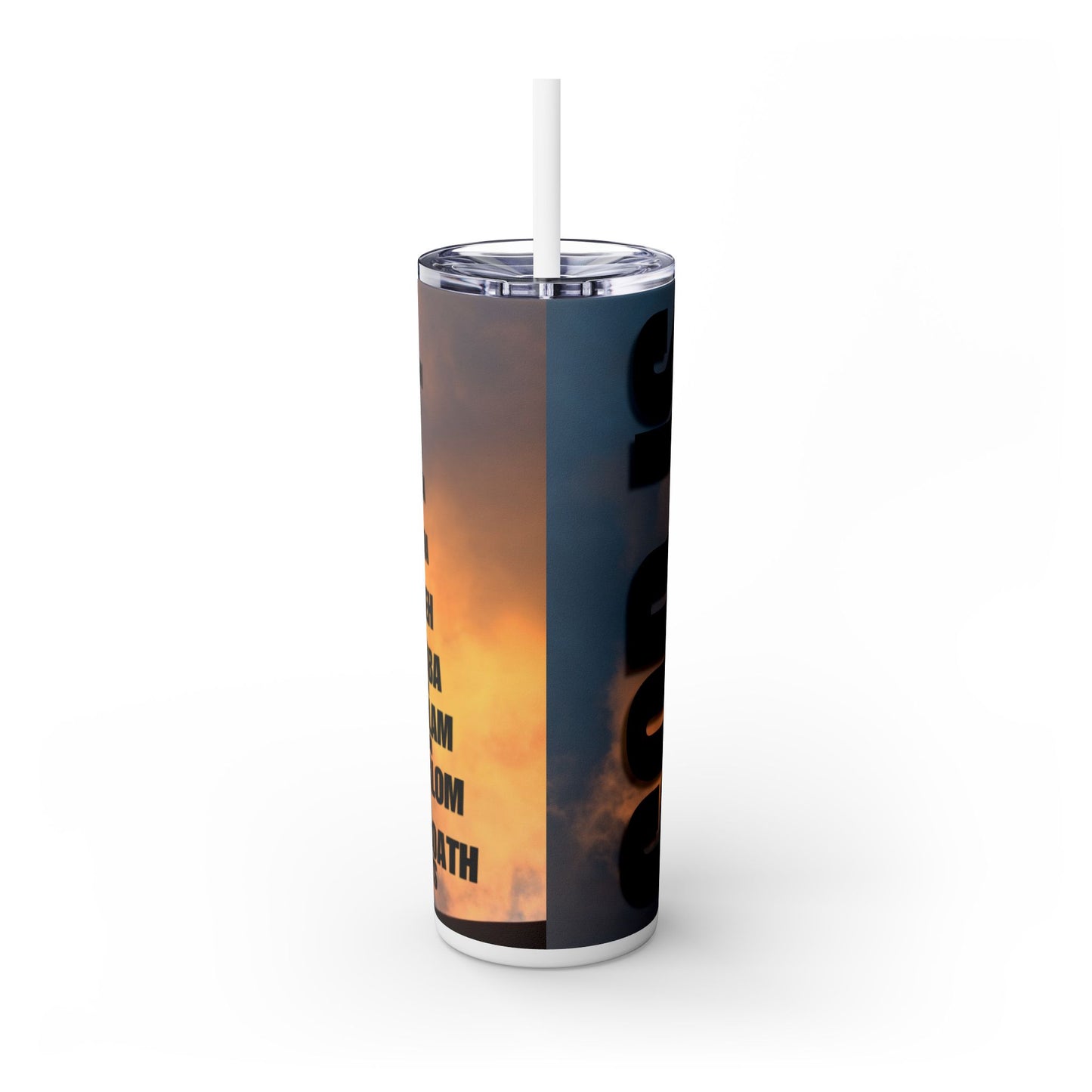 God Is Skinny Tumbler with Straw, 20oz