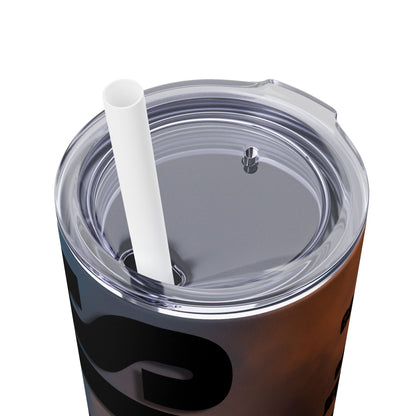 God Is Skinny Tumbler with Straw, 20oz