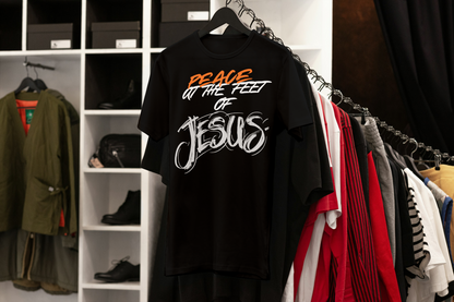 Peace at the feet of Jesus short sleeve shirt
